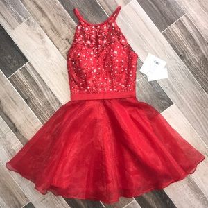 Beautiful BNWT Cherry Red Custom Dress hoco/prom!